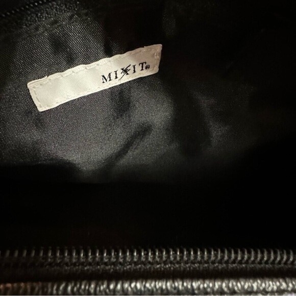 Mix It Black Rainbow Multi-Colored Handbag Tote Purse - Picture 9 of 11